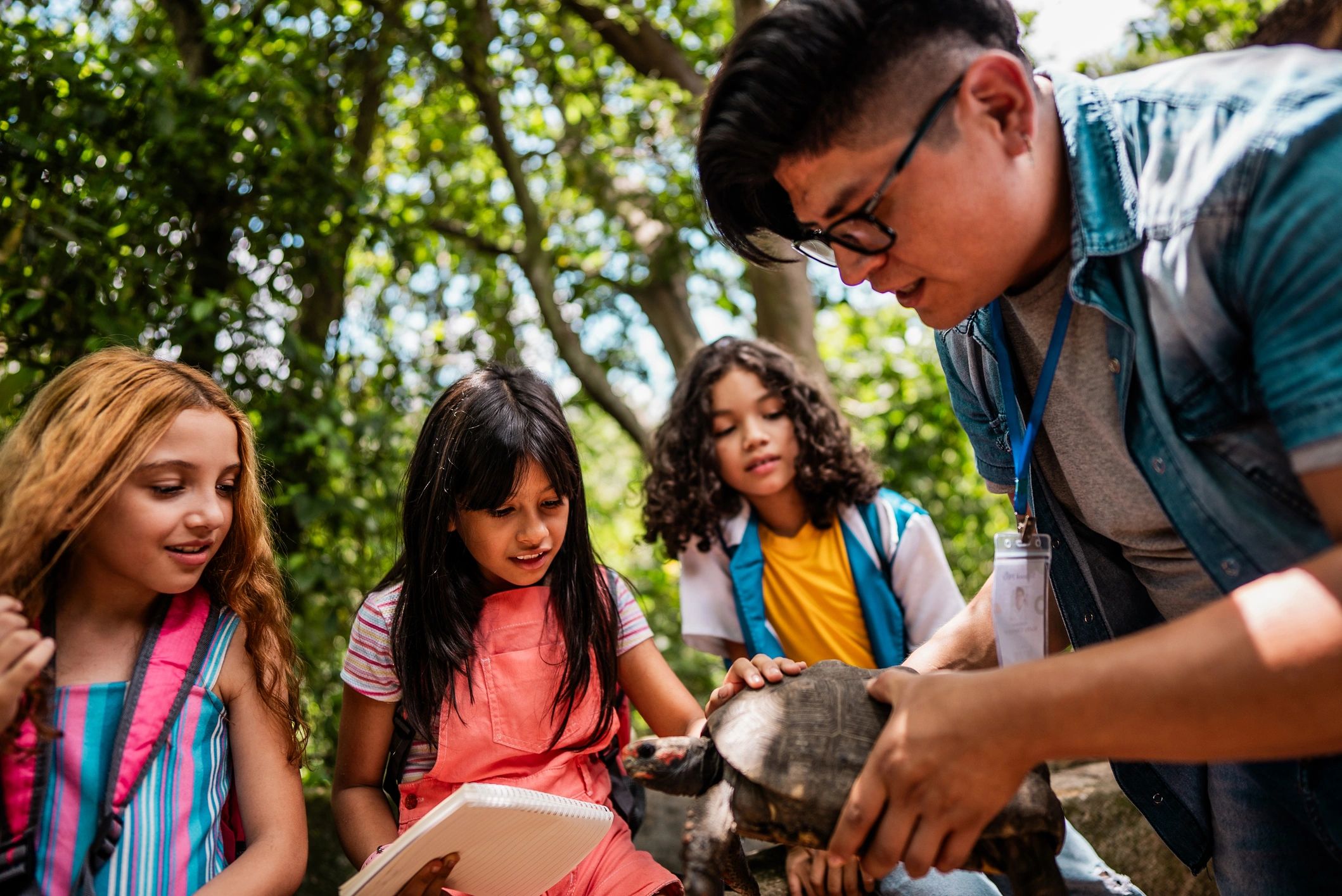 Children during an educational outdoor activity